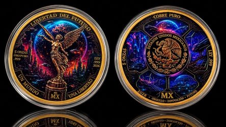 Mexico 2026 Libertad del Futuro 5 Onzas Coin. High relief