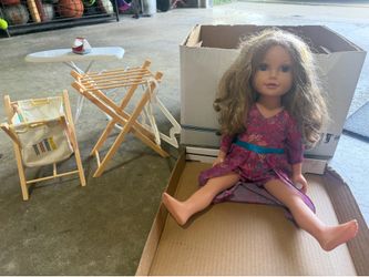 18” Doll with Laundry Set