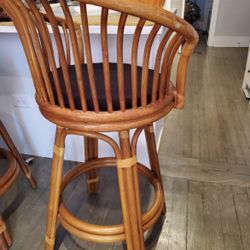 Beautiful Pair Of Boho Style Counter Stools