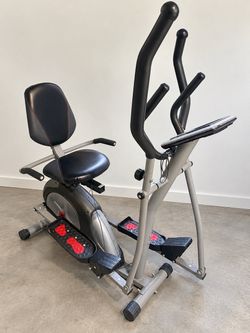 3-in-1 Recumbent Bike Elliptical Trainer