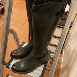 Black Boots Size 6 1/2 In Women 