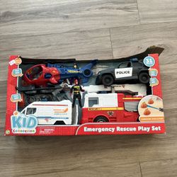 Kids Rescue Fire Set Toy Police Set rescue Car Toy 