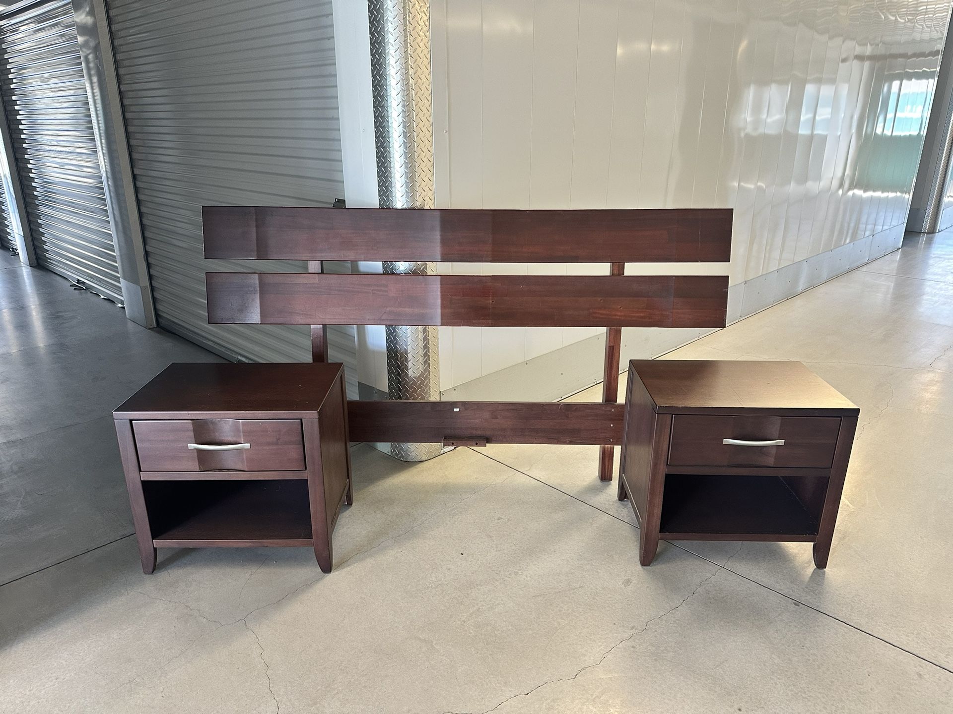 King size Bed Frame with Nightstands