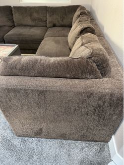 Brown color L shaped modular sofa