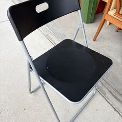 6 Black Folding Chairs,$5 EACH