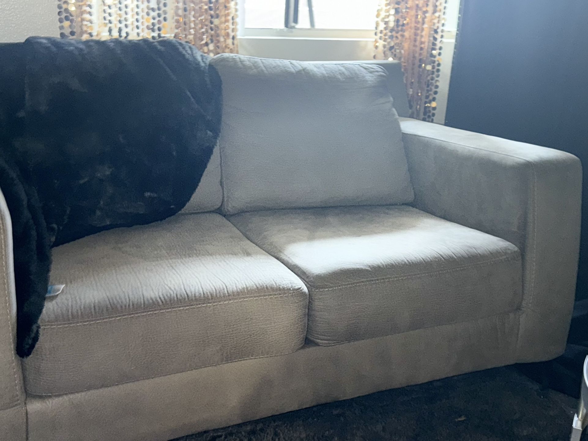 Grey Suede Couches/sofa
