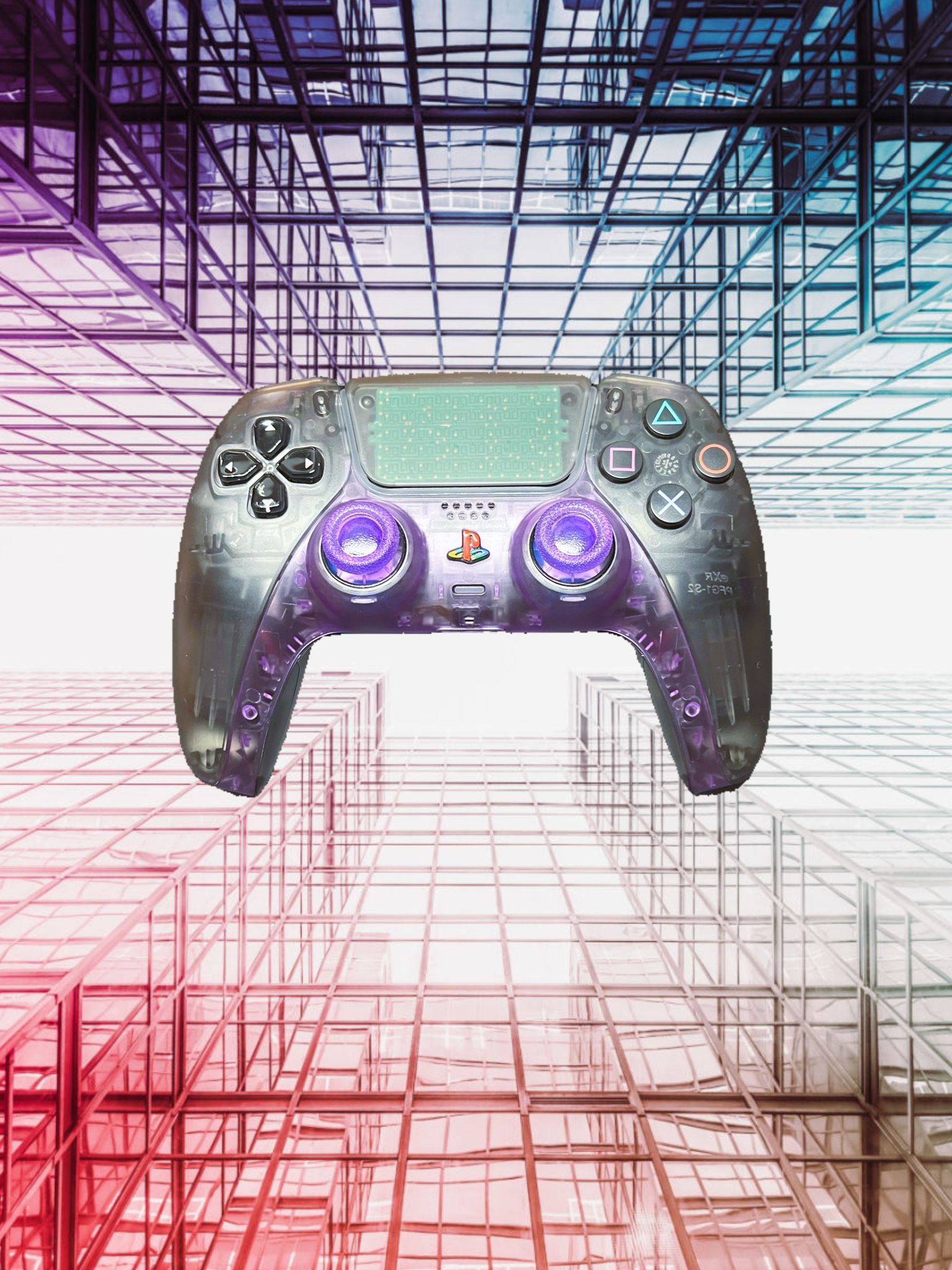 TMR Anti-Drift Clear Black And Purple PS5 Controller
