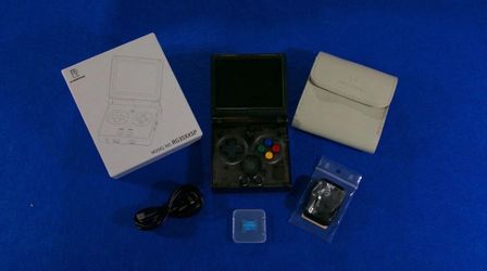 Anbernic RG35XX Plus 64GB Handheld Console - Clear Black w/ Box and Accessories