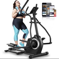 Elliptical Machine for Home, APP Elliptical Exercise Machine with Hyper-Quiet Front Magnetic Driving System, Elliptical Trainer for Home with 22 Resis