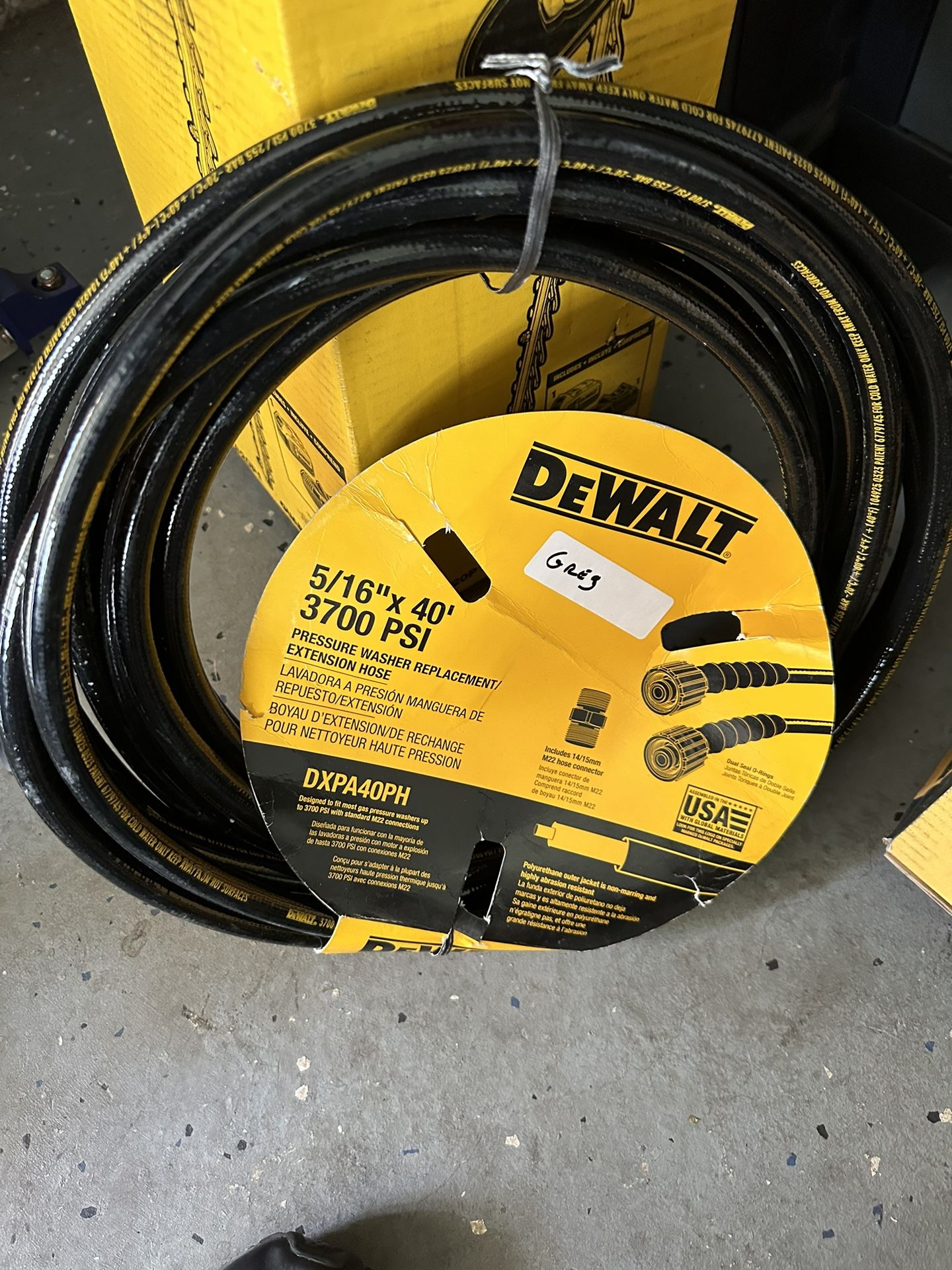 DeWalt 5/16 Inch x 40 - 3700 PSI Pressure Washer Replacement Hose DXPA40PH