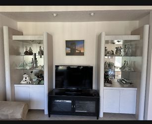 2 Matching Media Center Units, With Shelves And Cabinets