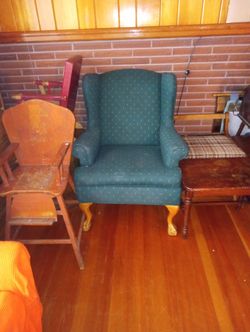 Antique Wooden Green Chair