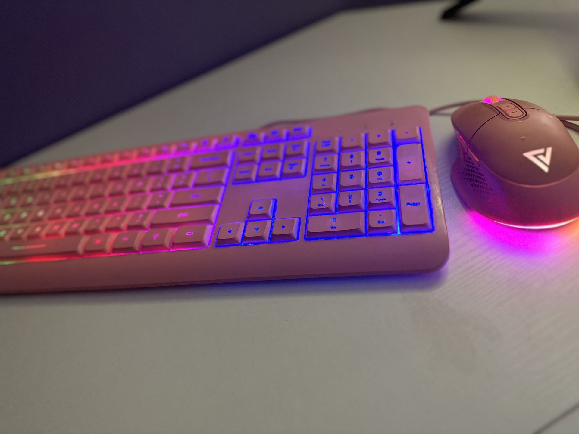 wired mouse and keyboard pink usb 