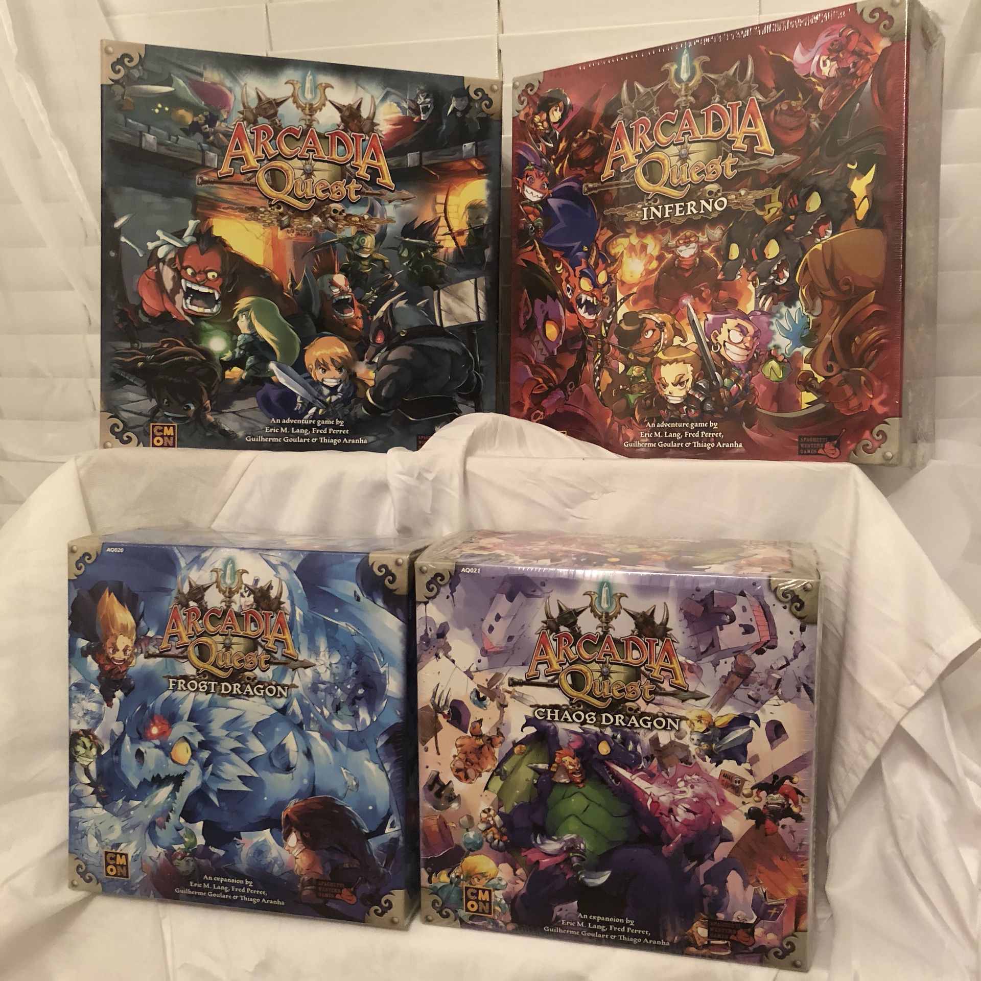 Arcadia quest board game plus expansions