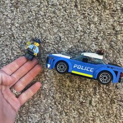 Lego Police Car With Cop Minifigure