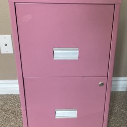 Metal File Cabinet (Pink)