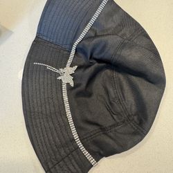 Butterfly Rhinestone Bucket Hat 