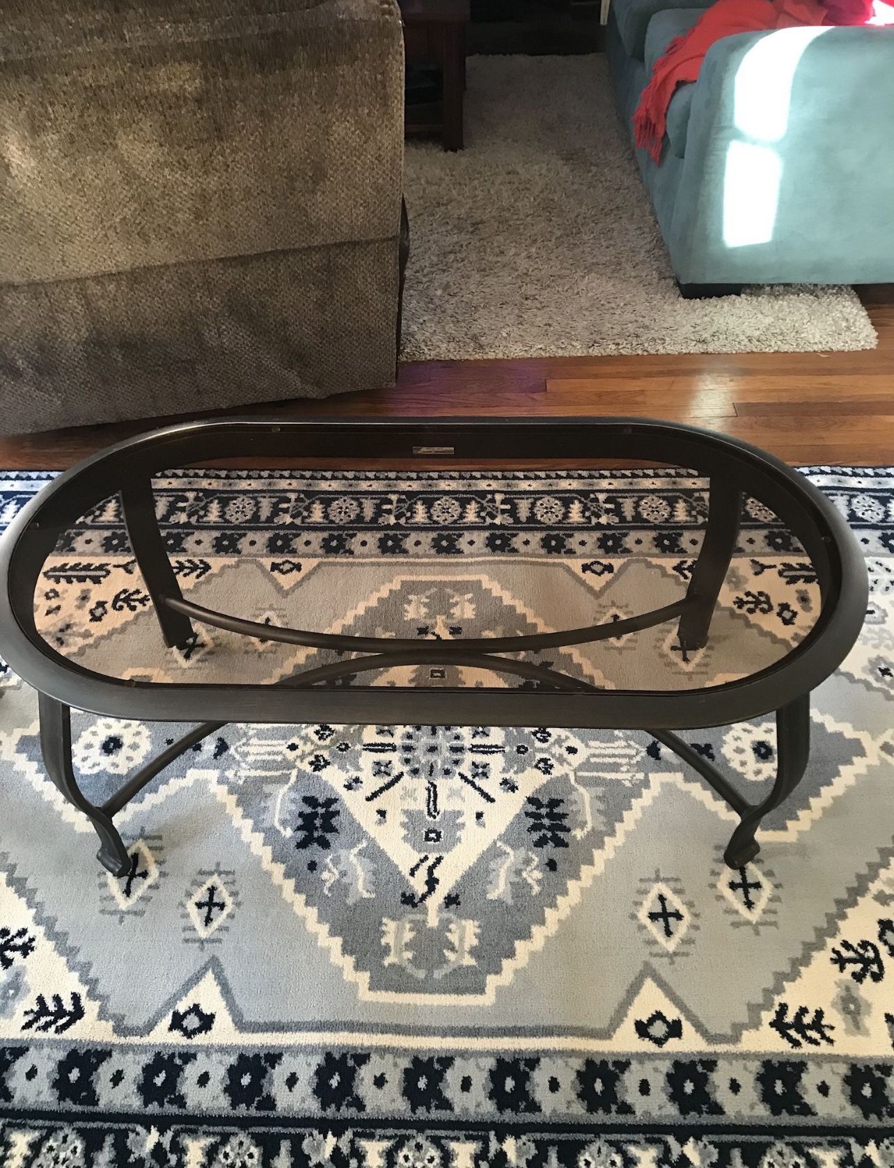 Metal And Glass Coffee Table
