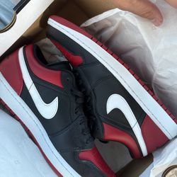 Nike Air Jordan 1 Low Shoes Black Varsity Red White 