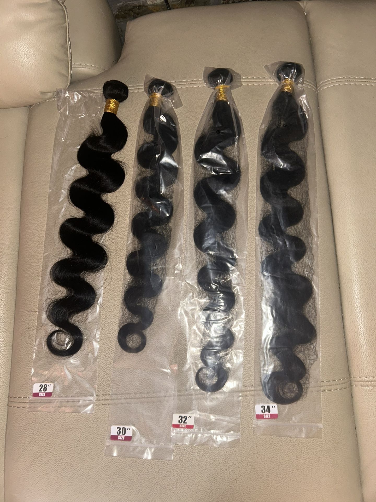 100% Human Hair Body Wave Bundles 28 30 32 34