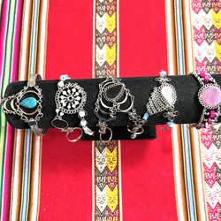 Five (05) Slave Bracelets Handmade With Natural Semiprecious Stone From Per