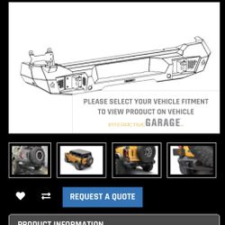 GO RHINO 271400T TRAILLINE REAR FULL WIDTH BUMPER 21-26 FORD BRONCO