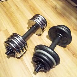 Dumbbells, weights, and bars