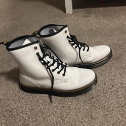 Glossy White Doc Martens’