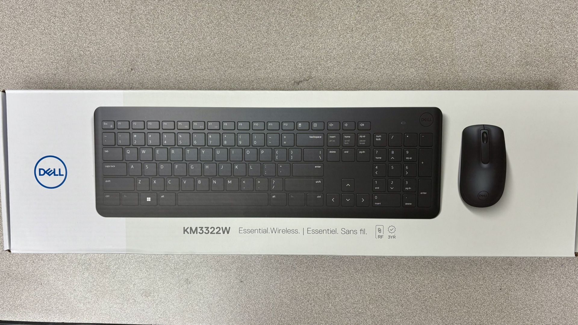 Dell KM3322W Wireless Keyboard and 2.4GHz Wireless Mouse