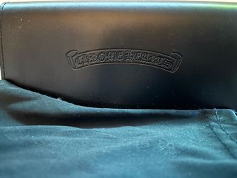Chrome Hearts Black Leather Eyewear Case
