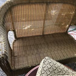 Wicker love seat