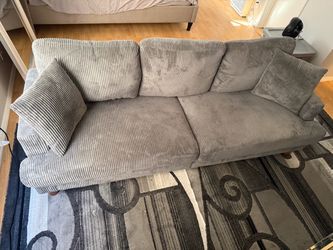 Like new  microfiber grey couch furniture living room in excellent condition