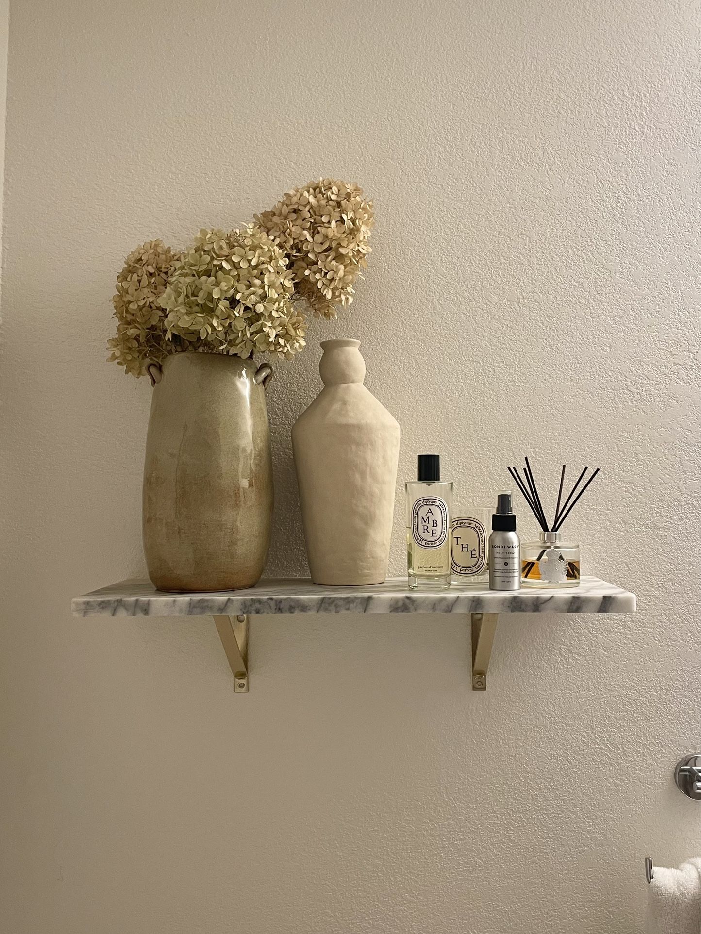 CB2 Marble Wall Mounted Shelf 