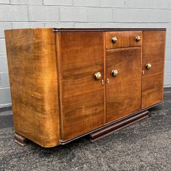 Vintage Antique Art Deco Sideboard Cabinet Credenza Buffet 