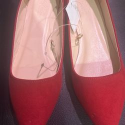 Red Flat Shoes 