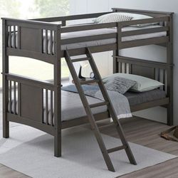 Brand New Grey Twin Size Bunk Bed