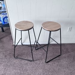 Light Wood Grain Barstools 