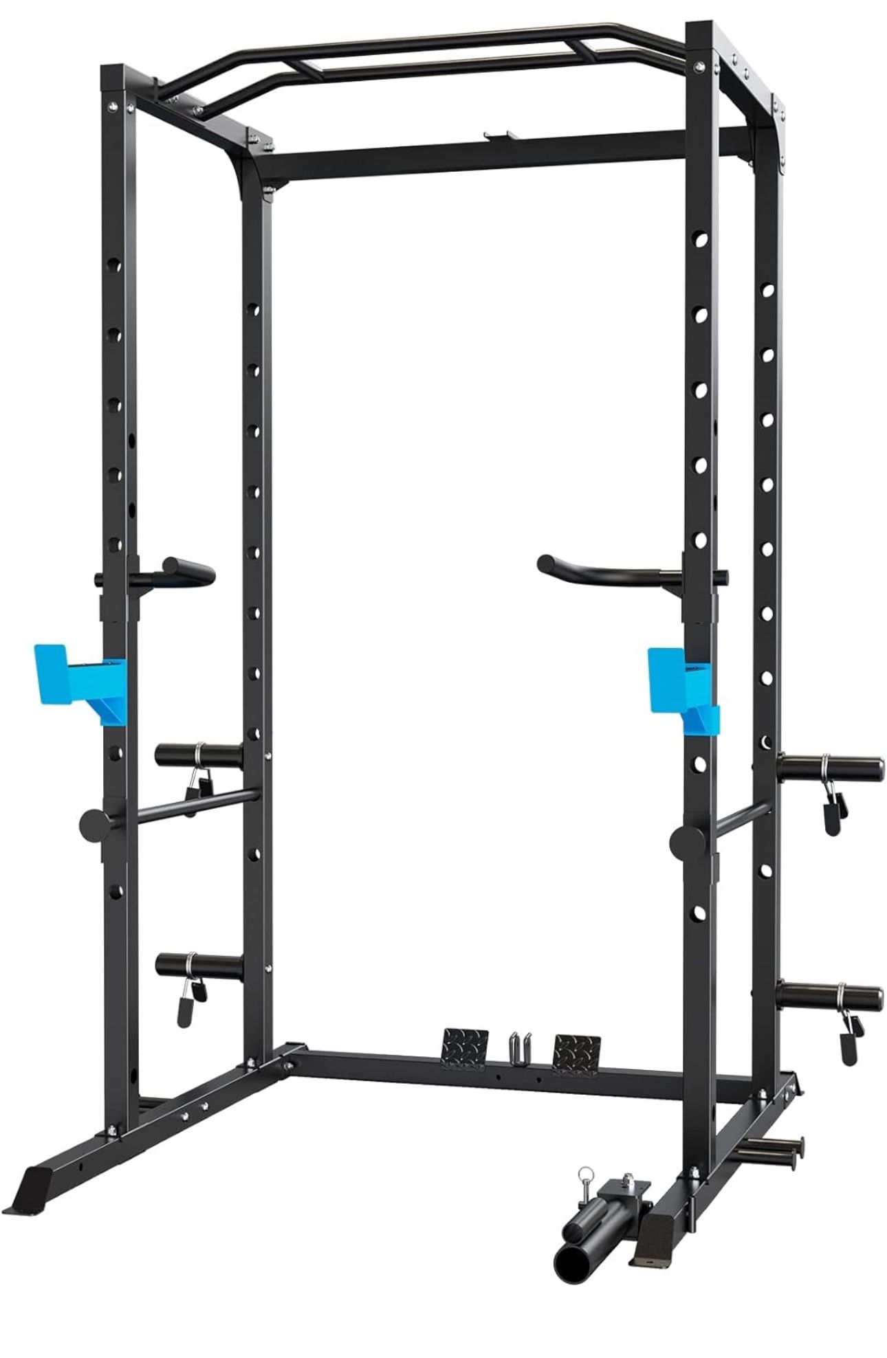 ULTRA FUEGO Power Cage, Multi-Functional Power Rack with J-Hooks, Dip Handles, Landmine Attachment and Optional Cable Pulley System for Home Gym