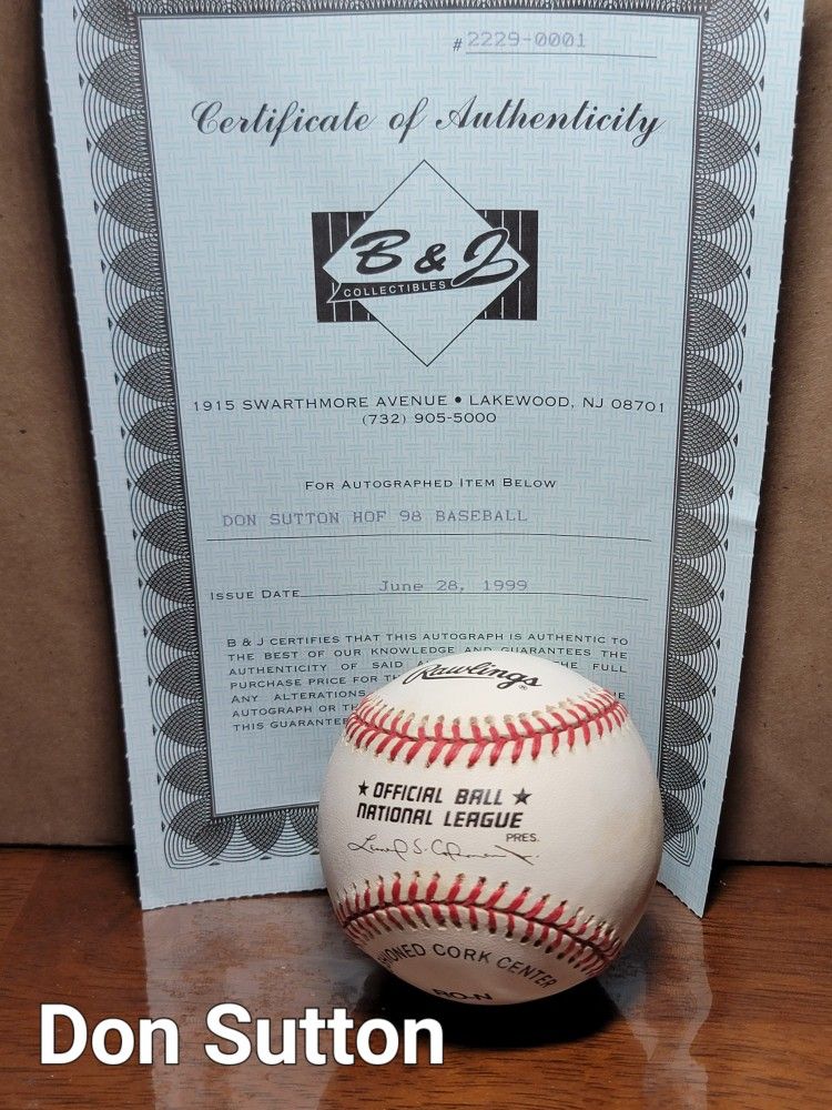 Don Sutton Autograph Baseball