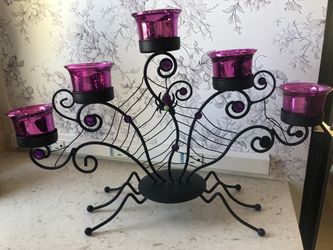 Halloween Spiderweb Candelabra