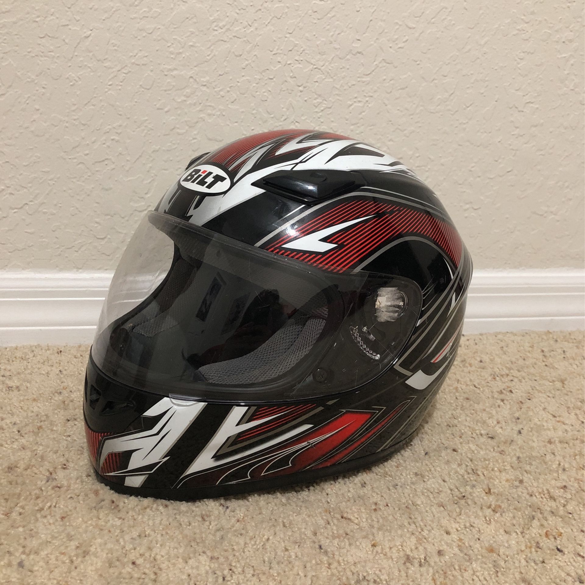 New Bilt Full Face Motorcycle Helmet ! Size Small