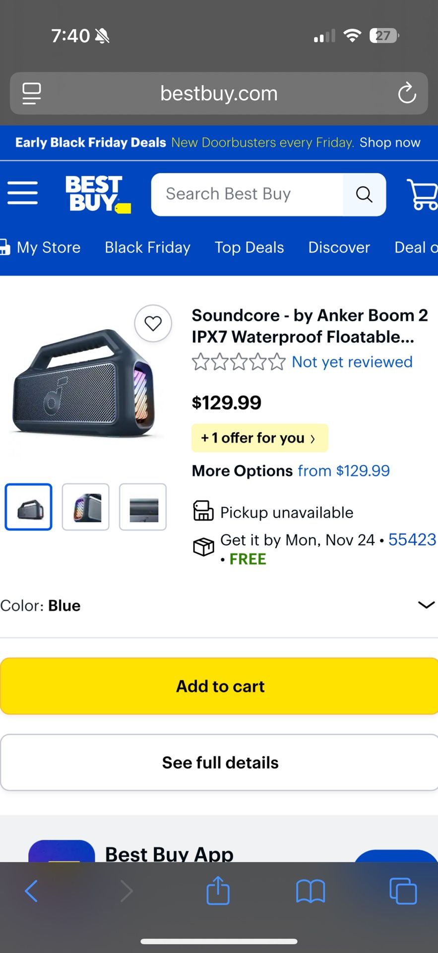 Soundcore Bluetooth speaker