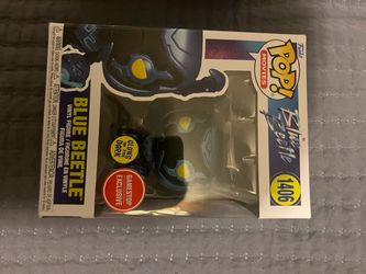 Funko Pop Blue Beetle #1406 GameStop Exclusive GITD
