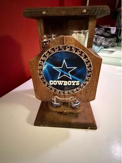 Dallas Cowboys shot glass and decanter—pending