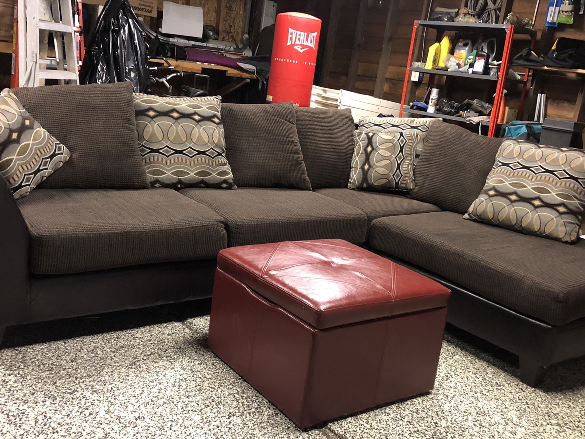 2-Piece Sectional with Storage Ottoman FREE DELIVERY