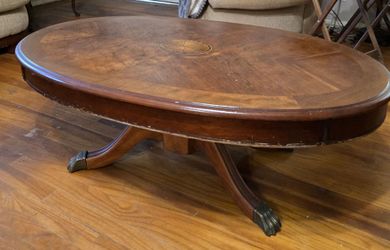 Wooden Oval coffee table... $50