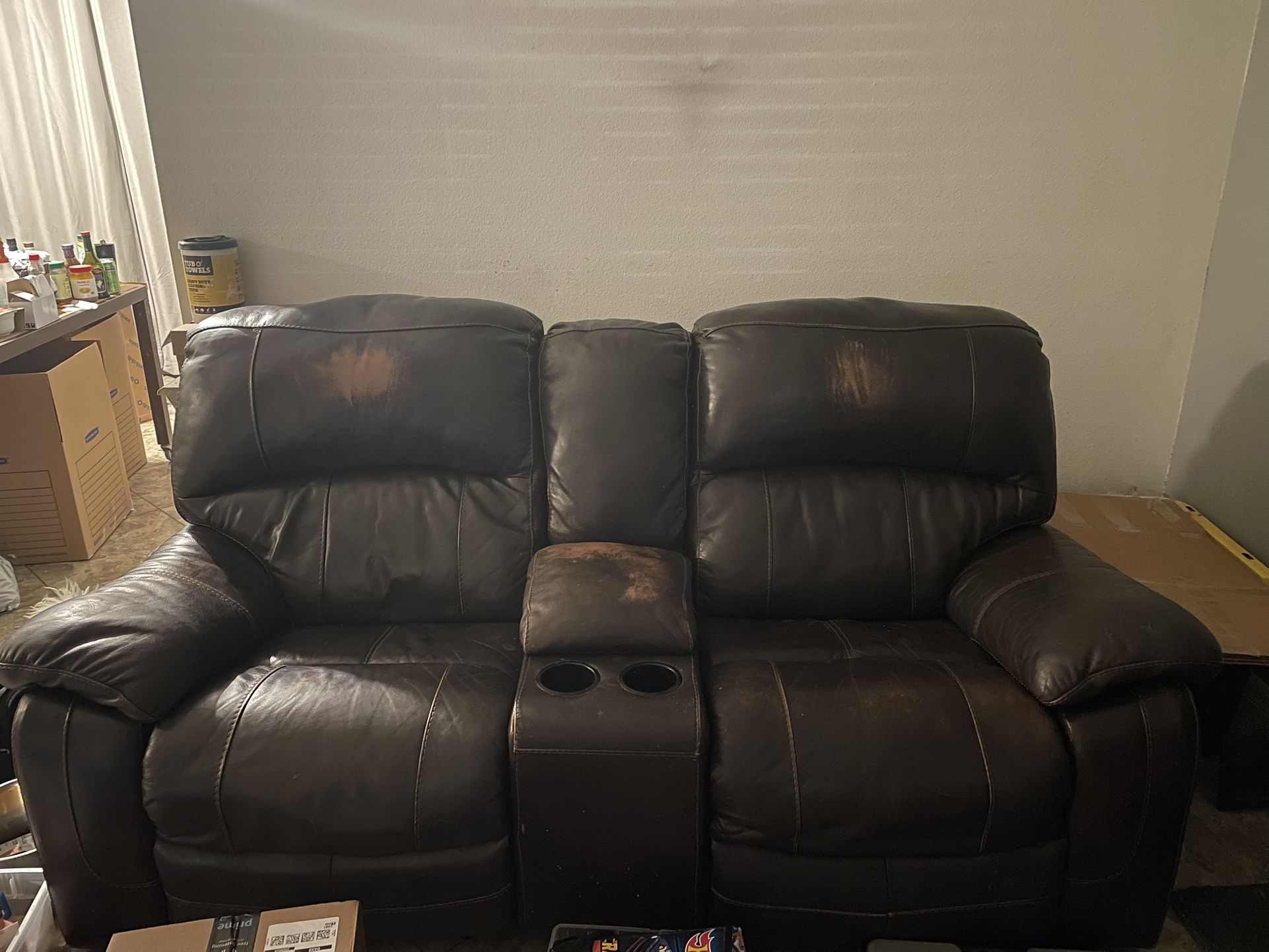 Two seater leather Reclining Couch