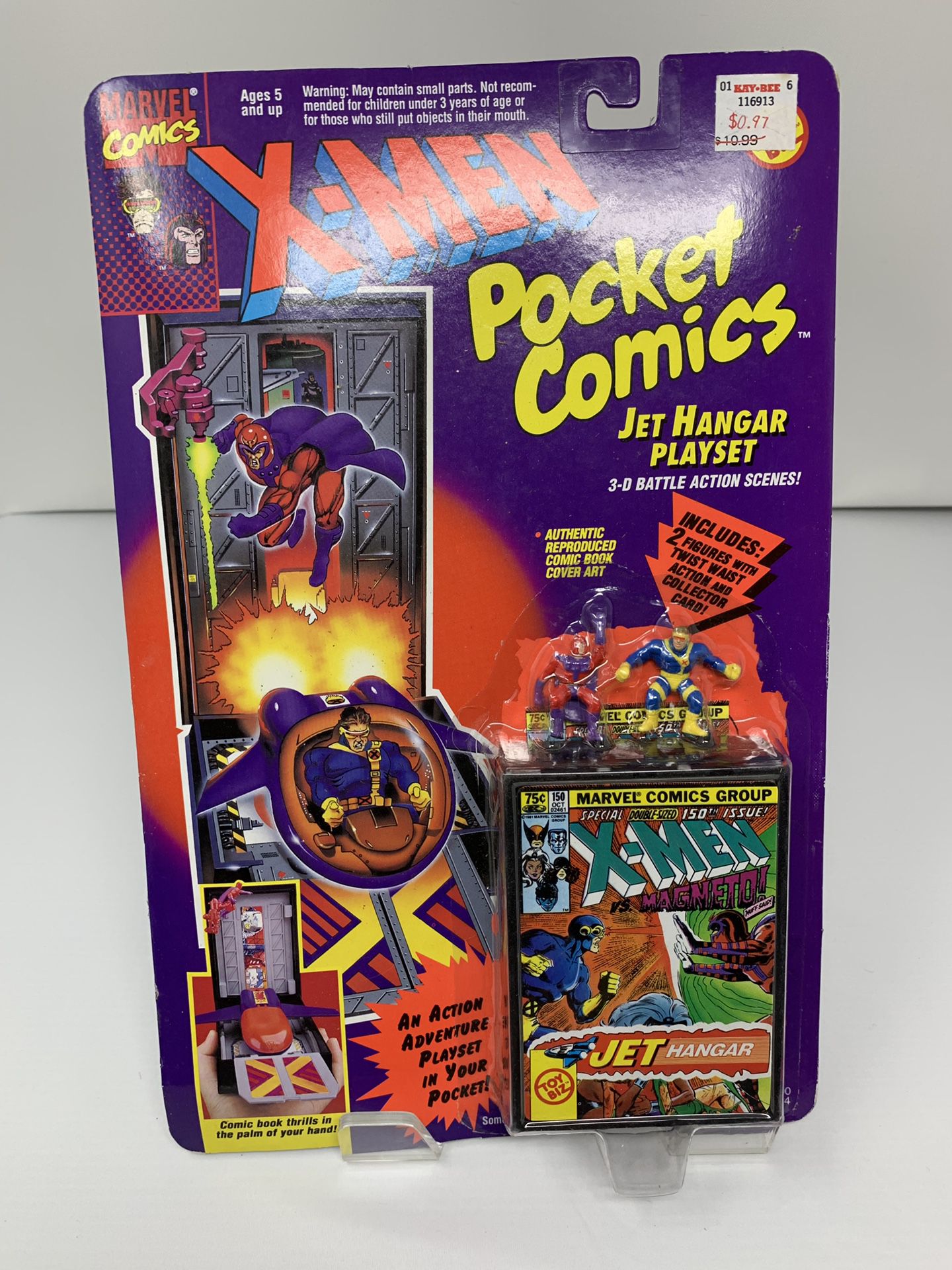 Brand New Vintage X-Men Pocket Comics: Jet Hangar Playset (Features Cyclops & Magneto)