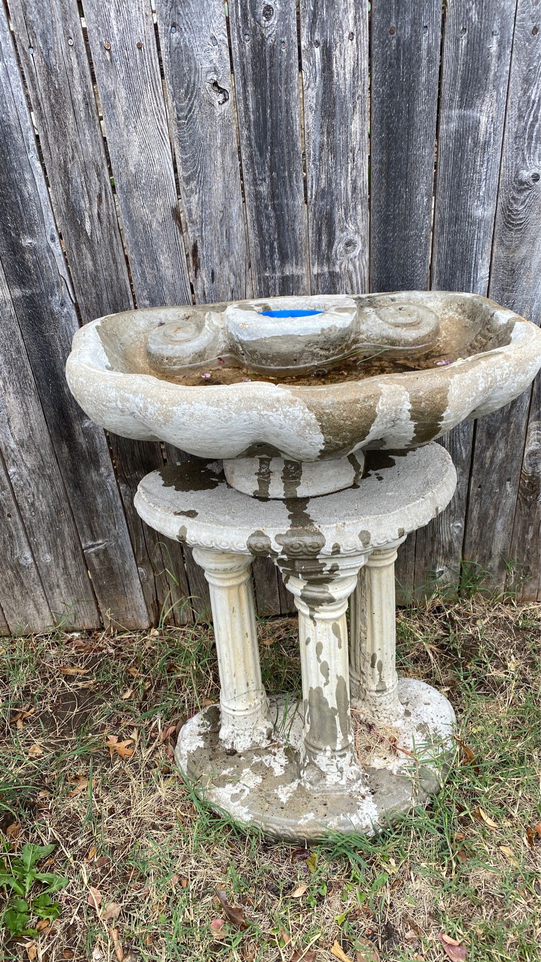 Concrete fountain birdbath $70 obo