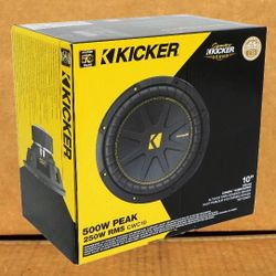 Kicker Bass Speaker 10" Component Subwoofer CompC Series 500 Watts CWCS10 🚨 Payment Options Available 🚨 No Credit Needed 🚨 